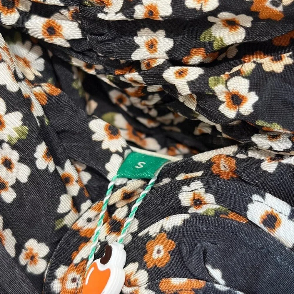 Farm Rio: Black Tiny Flowers Long SleeveMaxi Dress - Picture 15 of 15
